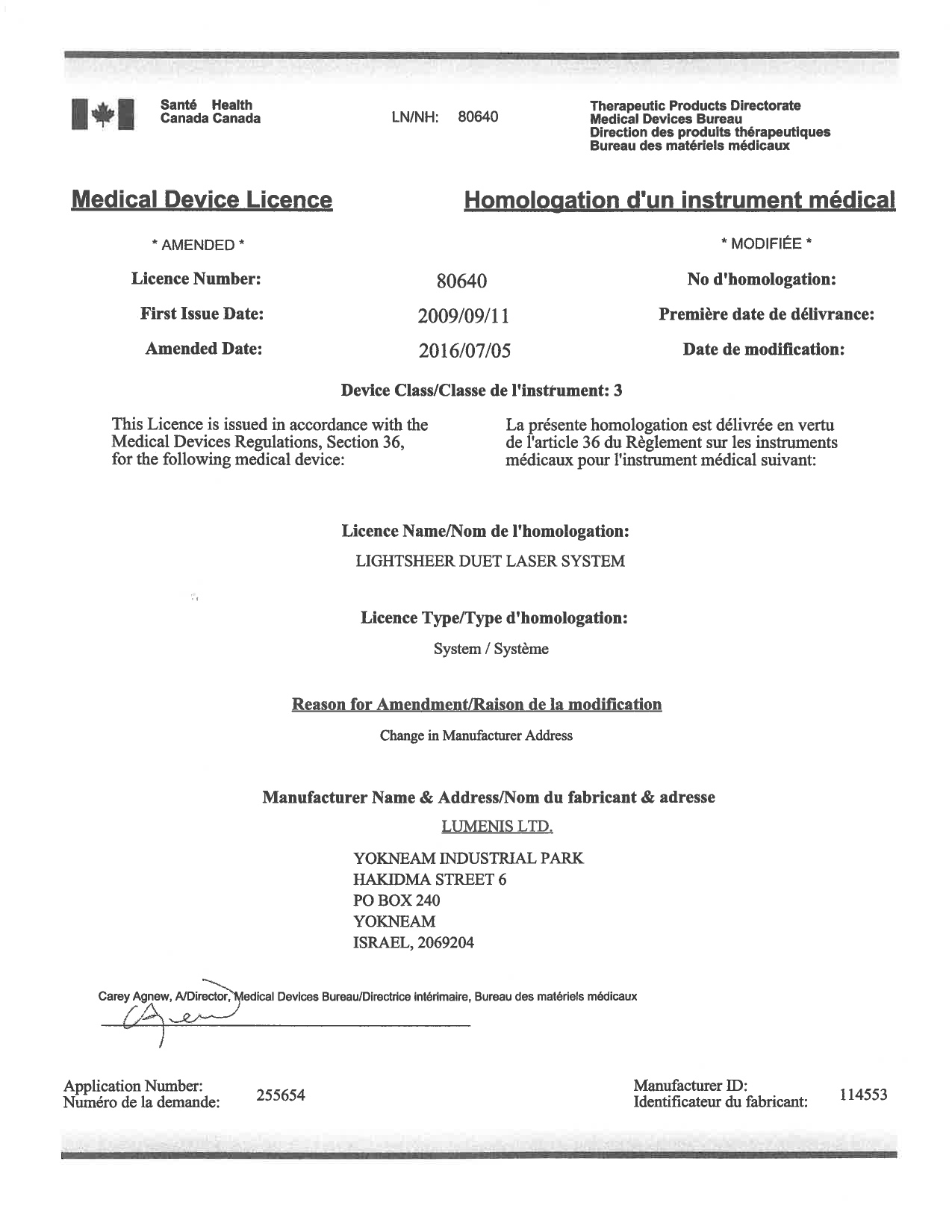 health certificate FDA approved laser clinic
